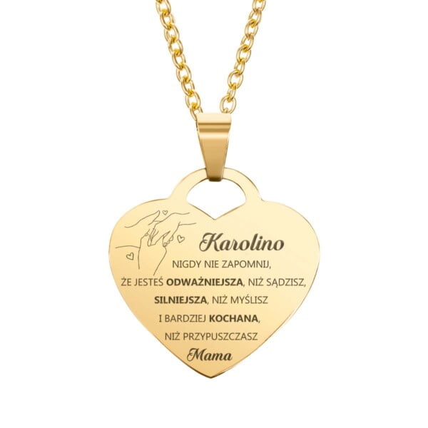 Naszyjnik dla córki od mamy - personalizowany grawer