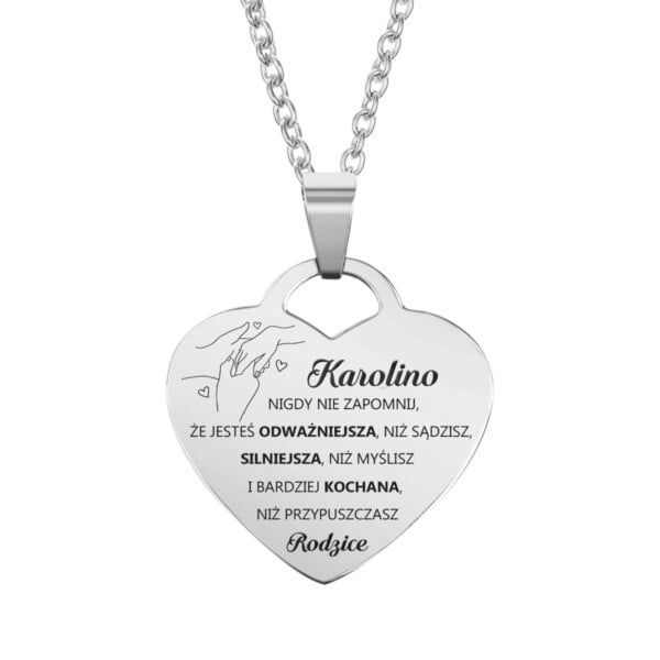 Naszyjnik dla córki od mamy - personalizowany grawer