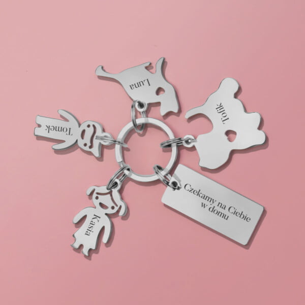 Breloczek z personalizowanymi zawieszkami