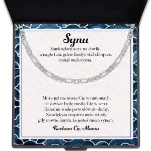 Naszyjnik figaro z dedykacją dla syna