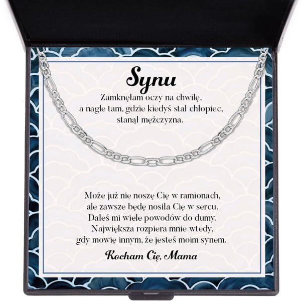 Naszyjnik figaro z dedykacją dla syna