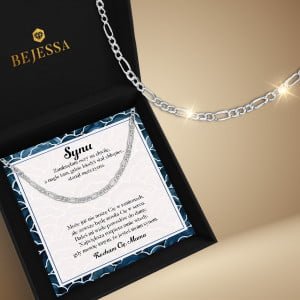 Naszyjnik figaro z dedykacją dla syna