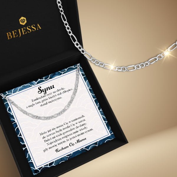 Naszyjnik figaro z dedykacją dla syna