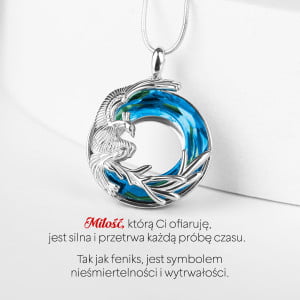 Naszyjnik Feniks z dedykacją dla ukochanej - swarovski