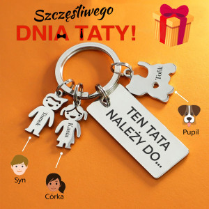 Brelok na Dzień Taty - ten tata należy do