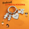 Breloczek do Kluczy – Brelok personalizowany – Rodzina - Serduszko