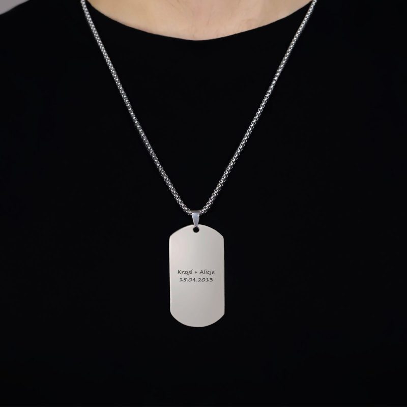 Nieśmiertelnik z grawerem - personalizowany