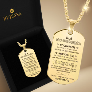 nieśmiertelnik-dla-męża-grawer-bezwarunkoa-miłość-złoty-kolor-bejessa