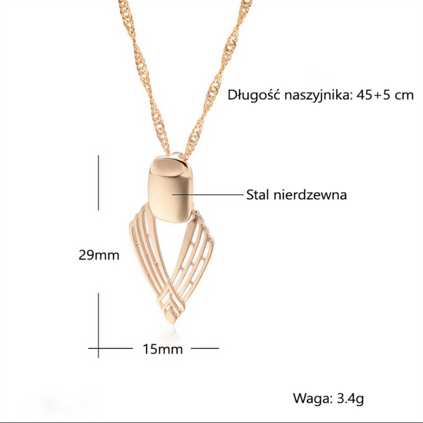 naszyjnik dla zony dziewczyny mamy w ksztalcie litery v zawieszka prezent urodziny rocznica swieta bejessa