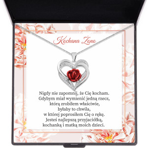 serce, róża, srebro, prezent, miłość, uczucie, córka, święta