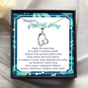 naszyjnik dla żony - zawsze będę obok - błyszcząca biel - srebrny - ŚL (2)