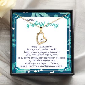 naszyjnik dla żony - zawsze będę obok - błyszcząca biel - srebrny - ŚL (3)