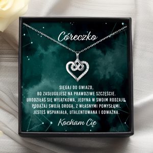 NASZYJNIK - DLA CÓRKI - sięgaj do gwiazd (3) - serce nieskończoności - srebrny - PL (2)