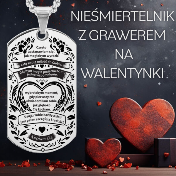 NASZYJNIK - mockup reklamowy - nieśmiertelnik - męski - reklama - grafika główna - walentynki - SERCE (2)