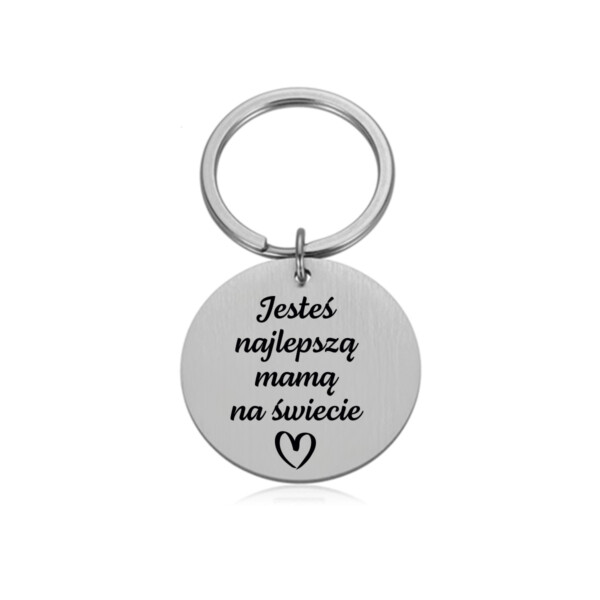 GRAWERY - BRELOK - NAJLEPSZA NA ŚWIECIE - MAMA.ai.8 BRELOK - DLA - - kółko - srebrny (1)