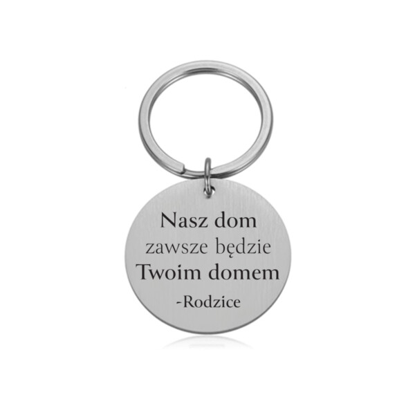 BRELOK - DLA SYNA CÓRKI - dom - kółko - srebrne - bejessa (2)