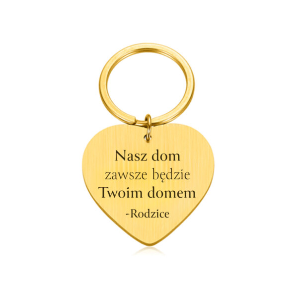 BRELOK - DLA SYNA CÓRKI - dom - serduszko - złote - bejessa (2)