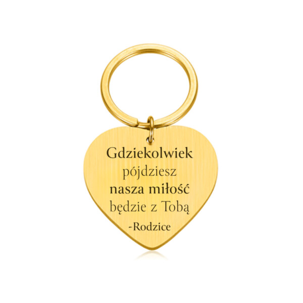 BRELOK - DLA SYNA CÓRKI - miłość - serduszko - złote - bejessa (2)