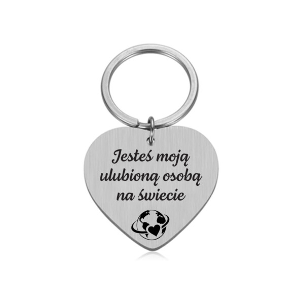 BRELOK - UNIWERSALNY - ulubiona osoba na świecie - serduszko - srebrne - bejessa (2)