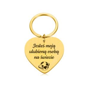 BRELOK - UNIWERSALNY - ulubiona osoba na świecie - serduszko - złote - bejessa (2)
