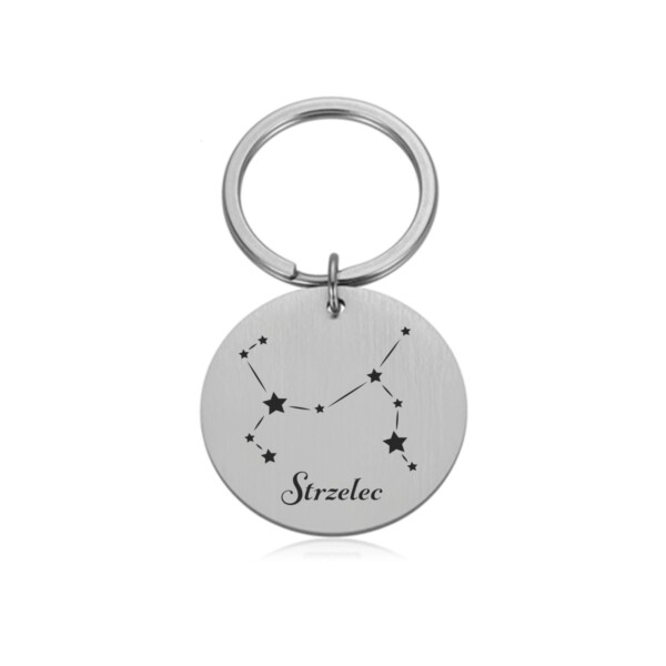 BRELOK - UNIWERSALNY - zodiak - strzelec - kółko - srebrne - bejessa (2)
