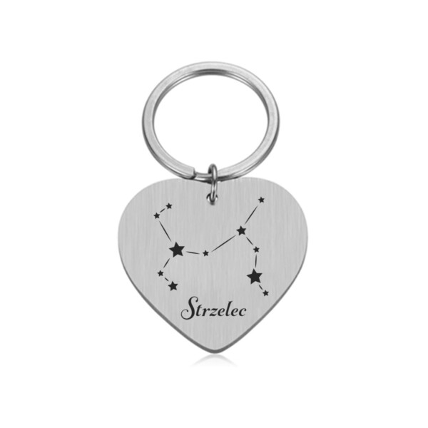 BRELOK - UNIWERSALNY - zodiak - strzelec - serduszko - srebrne - bejessa (2)