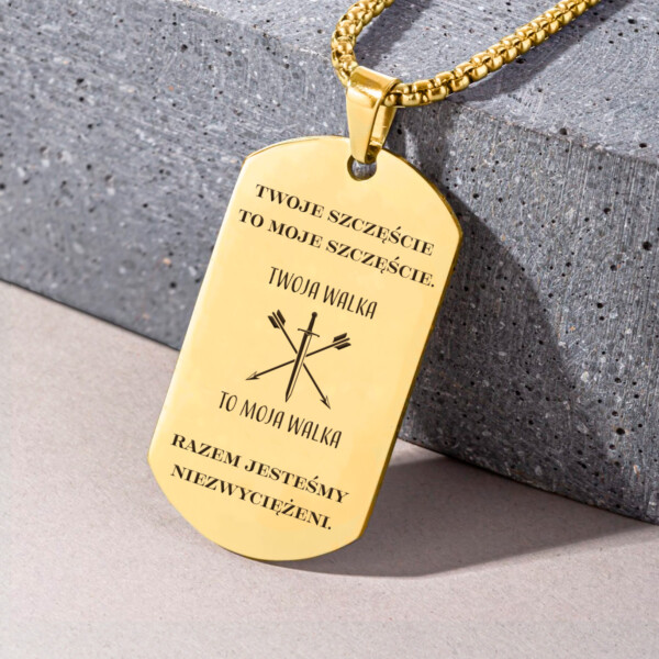 Personalizowany Nieśmiertelnik - Dedykacja dla Brata - Bejessa