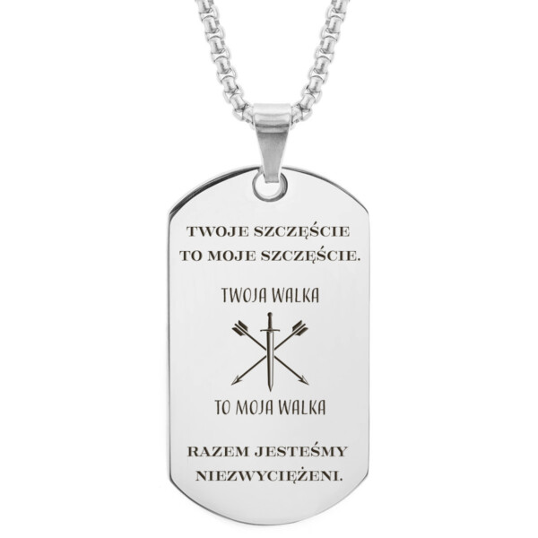 Personalizowany Nieśmiertelnik - Dedykacja dla Brata - Bejessa