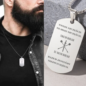Personalizowany Nieśmiertelnik - Dedykacja dla Brata - Bejessa