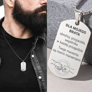 Nieśmiertelnik dla Brata - Personalizowany Grawer - Bejessa