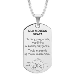 Nieśmiertelnik dla Brata - Personalizowany Grawer - Bejessa