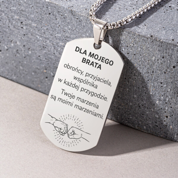 Nieśmiertelnik dla Brata - Personalizowany Grawer - Bejessa