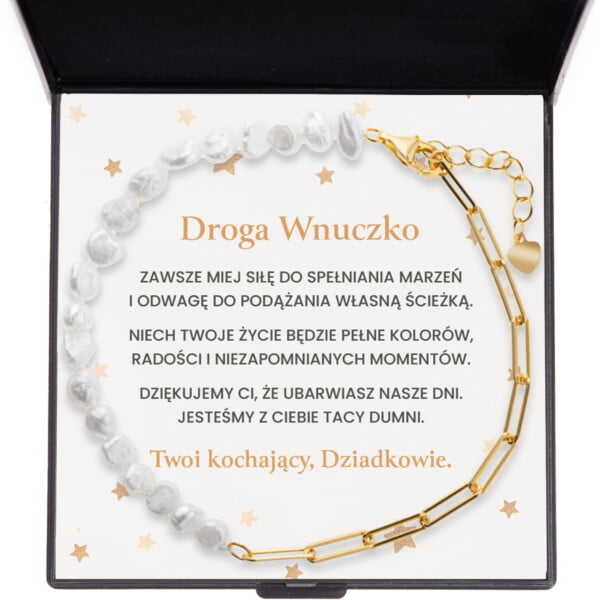 BRANSOLETKA - DLA WNUCZKI - barwne dni - bransoletka perełki - bejessa