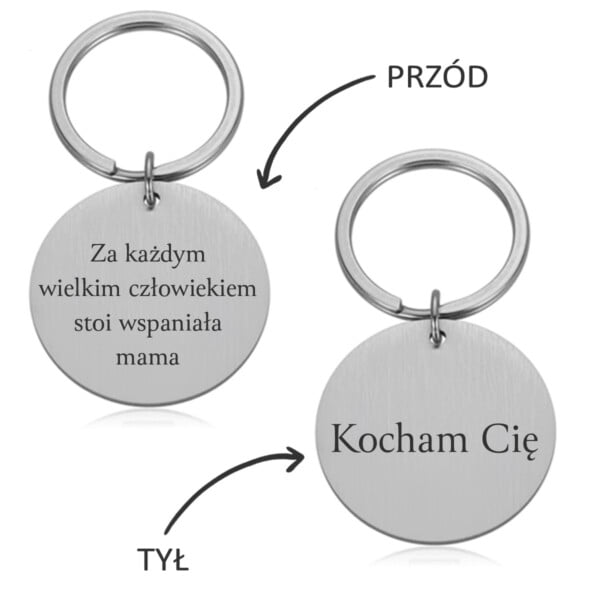 Brelok z grawerem – Prezent na Dzień Mamy – Wzruszający grawer – Wspaniała mama