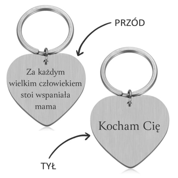 Brelok z grawerem – Prezent na Dzień Mamy – Wzruszający grawer – Wspaniała mama