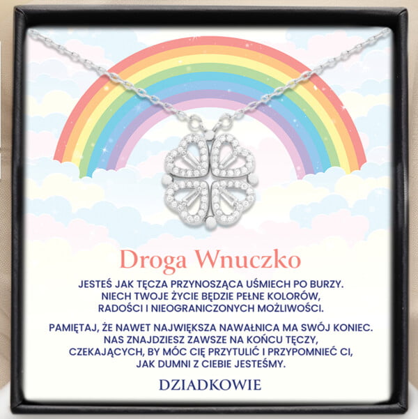 Naszyjnik Szczęśliwe Serca - Dedykacja Dla Wnuczki - Bejessa