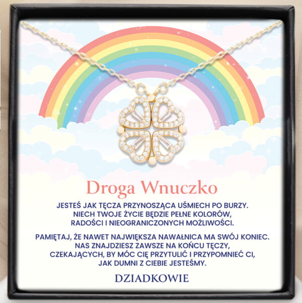 Naszyjnik Szczęśliwe Serca - Dedykacja Dla Wnuczki - Bejessa